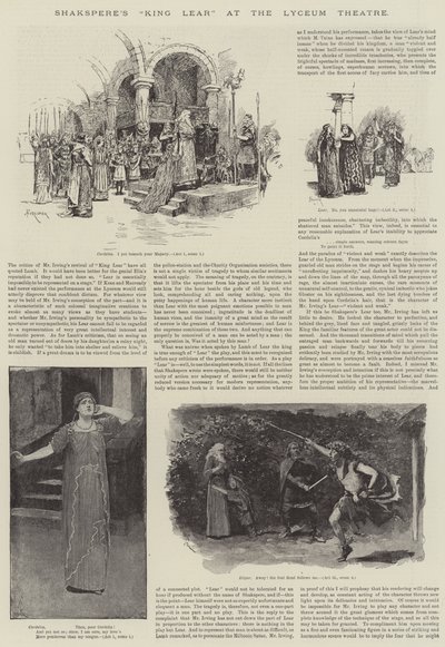 Shaksperův král Lear v divadle Lyceum od Amedee Forestier